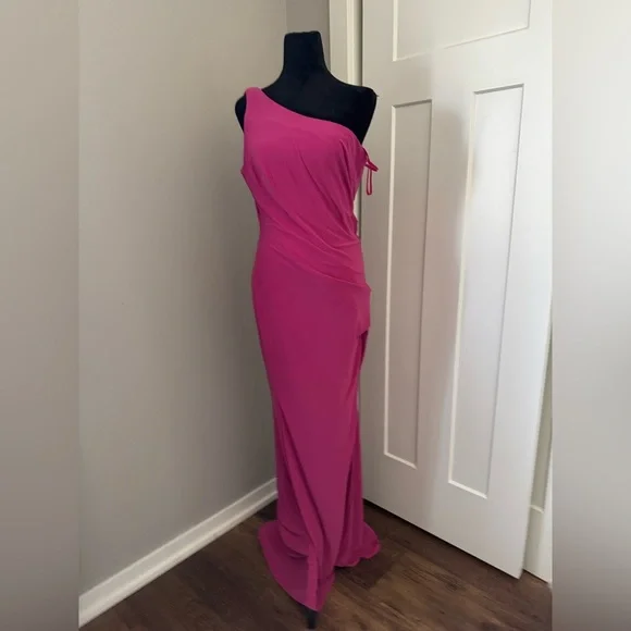 New MAC DUGGAL Elegant Pink One-Shoulder
Dress GOWN 26512 6 - Picture 8 of 8